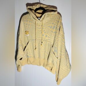 Nike Beige and Blue Patterned Hoodie